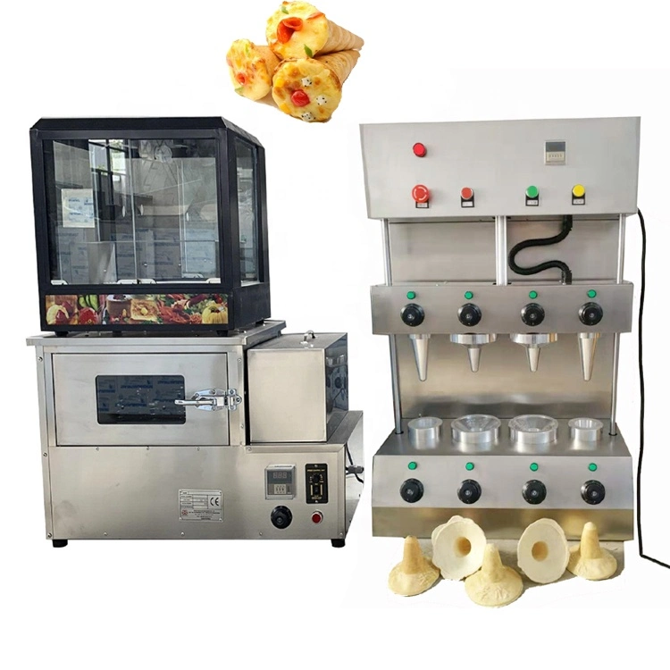 Factory Supply Automatic 4 Molds Pizza Cone Maker to Make Pizza Cone for Sale